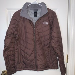 Brown North Face puff jacket!